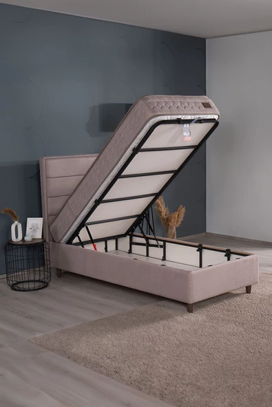 Kilim Mobilya Hilton Sandıklı Baza Başlık Paket Yaylı Set Vizon 100X200 - 3