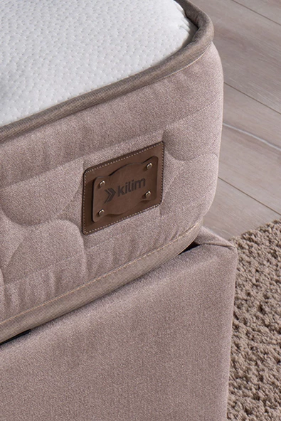 Kilim Mobilya Hilton Sandıklı Baza Başlık Paket Yaylı Set Vizon 100X200 - 7