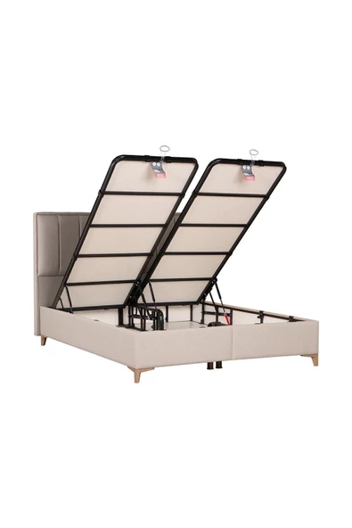 Kilim Mobilya Gold Therapy Sandıklı Baza Başlık Seti Bej (YATAK DAHİL DEĞİLDİR) 140X190 - 5