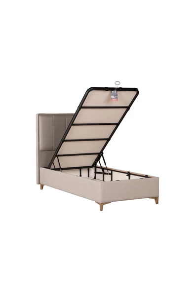 Kilim Mobilya Gold Therapy Sandıklı Baza Başlık Yatak Seti Bej 120X200 - 6