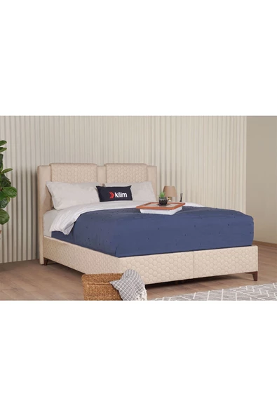 Kilim Mobilya Ortopedia Sandıklı Baza Başlık Yatak Seti Bej 180X200 - Resim 3