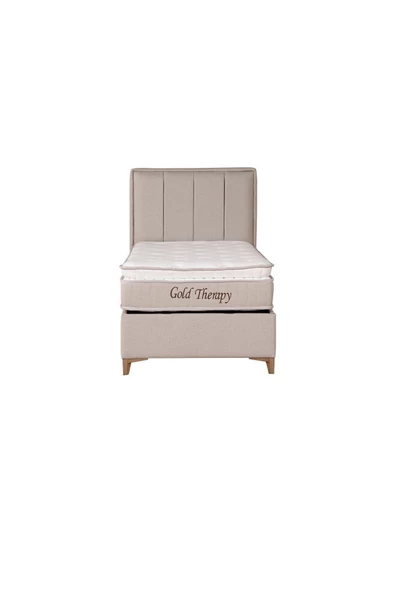 Kilim Mobilya Gold Therapy Sandıklı Baza Başlık Yatak Seti Bej 120X200 - 3