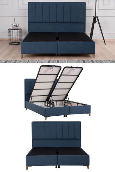 Kilim Mobilya Gold Therapy Sandıklı Baza Mavi (BAŞLIK VE YATAK DAHİL DEĞİLDİR) 180X200 - Resim 3