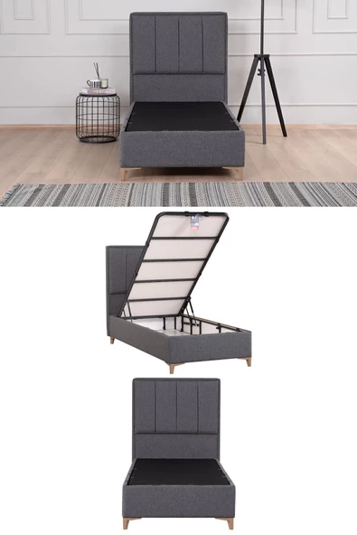 Kilim Mobilya Gold Therapy Sandıklı Baza Antrasit (BAŞLIK VE YATAK DAHİL DEĞİLDİR) 120X200 - Resim 4