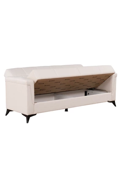 Kilim Mobilya Laçin Yüksek Ayaklı Üç Kişilik Kanepe Krem - 4