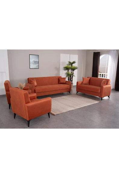 Kilim Mobilya Dove Yüksek Ayaklı 3 2 B B Koltuk Takımı Turuncu - 5