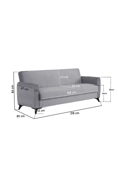Kilim Mobilya Dove Yüksek Ayaklı 3 2 B Koltuk Takımı Yeşil - 4