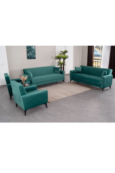 Kilim Mobilya Dove Yüksek Ayaklı 3 3 B B Koltuk Takımı Yeşil - 2
