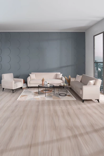 Kilim Mobilya Dove Yüksek Ayaklı 3 3 B Koltuk Takımı Krem - 2