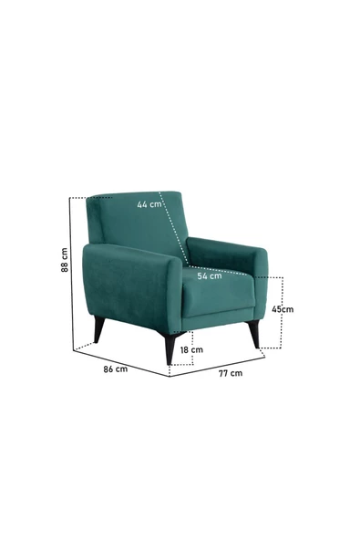 Kilim Mobilya Dove Yüksek Ayaklı 3 3 B B Koltuk Takımı Yeşil - 3