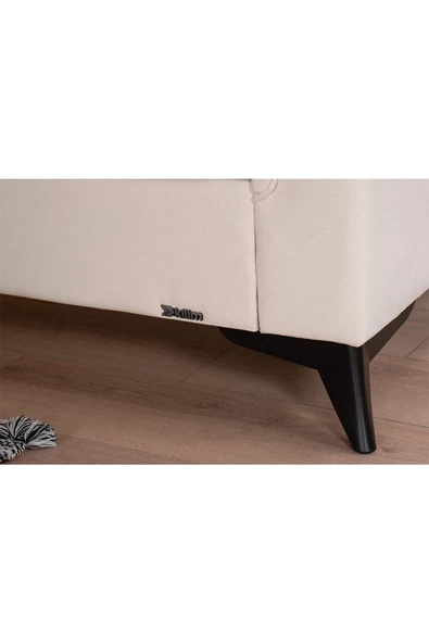 Kilim Mobilya Laçin Yüksek Ayaklı 3 3 1 Koltuk Takımı Krem - 2