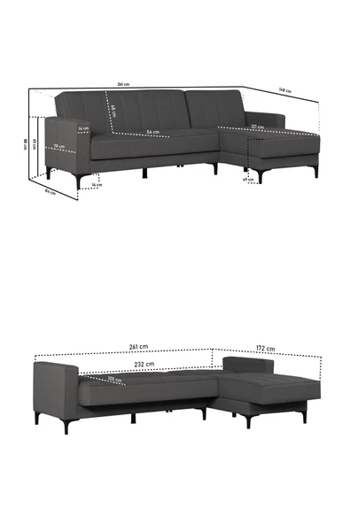 Kilim Mobilya Vela Köşe Uzanmalı Yataklı Köşe Takımı (HEM SAĞ HEM SOL KÖŞE OLARAK KULLANILABİLİR) - Resim 8