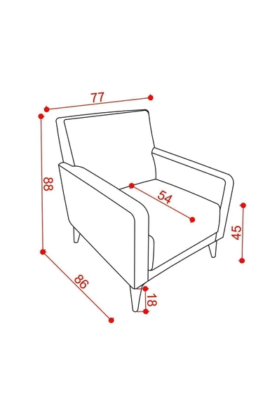 Kilim Mobilya Suhut Tek Kişilik Koltuk Berjer - Resim 2