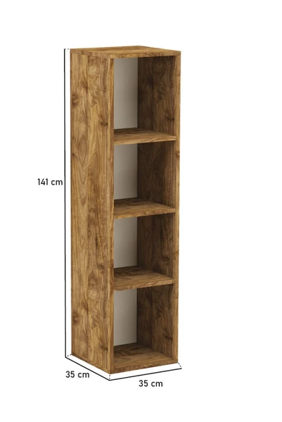 Kilim Mobilya Facilis Üç Raflı Kitaplık Modül, Klik Sistemi Sayesinde Kolay Kurulum - 6