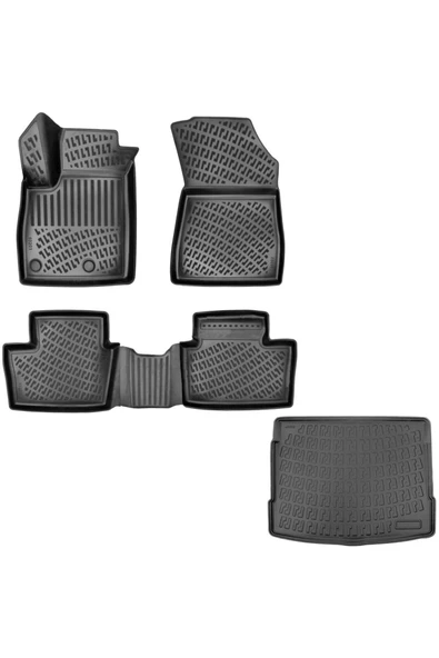 Rizline Kia EV6 2025 Model 3D Havuzlu Paspas ve Bagaj Havuzu Set