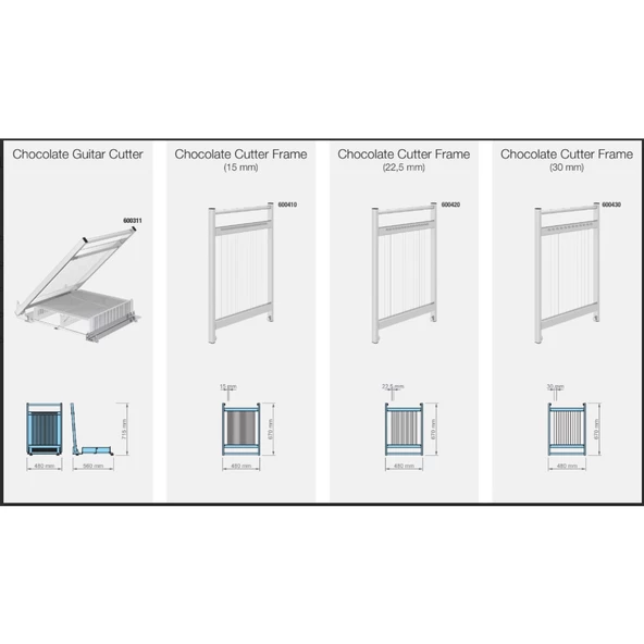Çikolata Giyotin ve Kesme Tablası Seti - 3
