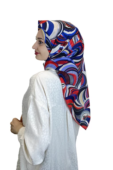 Shecarf Emproyal Desenli Pamuk Soft Eşarp 01093  KIRMIZI