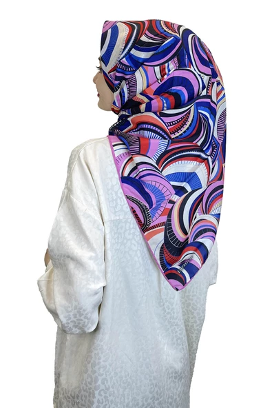 Shecarf Emproyal Desenli Pamuk Soft Eşarp 01093  FUŞYA