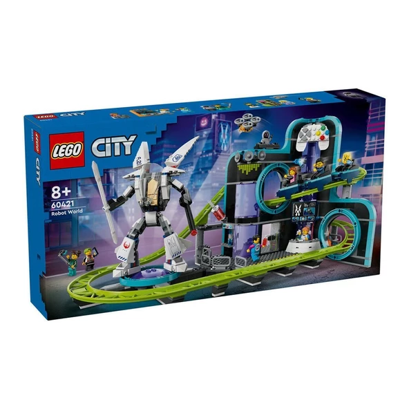 60421 Lego City Robot Dünyası Hız Treni Parkı 986 parça +8 yaş