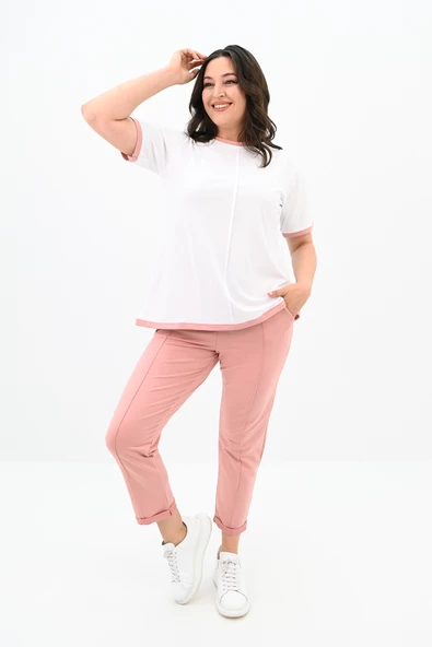 Kadın Büyük Beden Sırt Detaylı Eşofman Takımı 3804-23 - 12