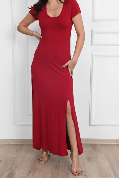 Kadın Yırtmaç Detaylı Elbise 5174-23 - 11