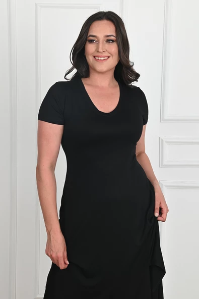 Kadın Yırtmaç Detaylı Elbise 5174-23 - 3