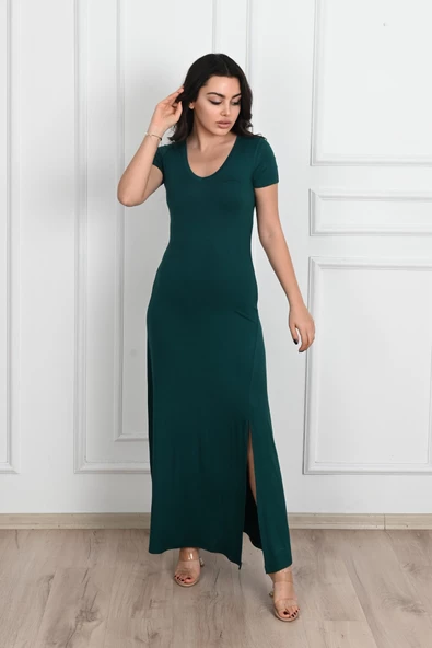 Kadın Yırtmaç Detaylı Elbise 5174-23 - 12