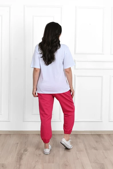 Kadın Büyük Beden Baskı Detaylı Eşofman Takımı 3695-23 - 4