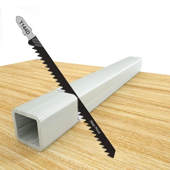 Plastik Ahşap MDF Kesim Dekupaj Testere Bıçağı Yedek 10 cm Metal Bıçak T144D Kakmacı 5 Adet Set - 4