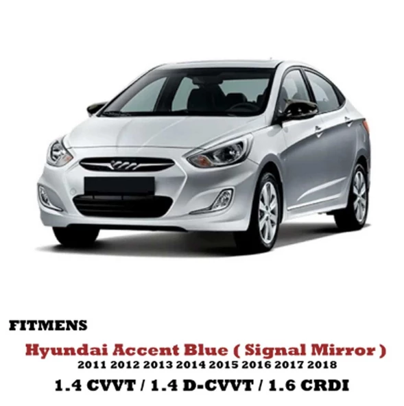 Hyundai Accent Blue 2011-2018 SİNYALLİ Yarasa / Batman Ayna Kapağı