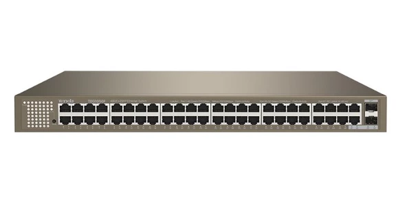 Teg1050f 48 Port 10-100-1000 Mbps 2 Port Sfp Switch Çelik Kasa Rack Mount