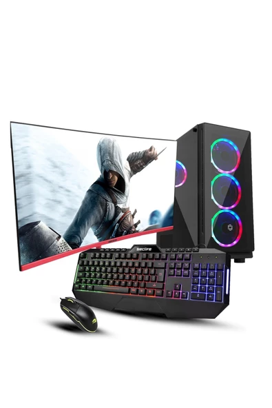 Gm-e125 I5-12400f 16gb 512ssd+2tb 4gb R9370 500w Dos +24" Monitör Oyuncu Bilgisayarı - 3