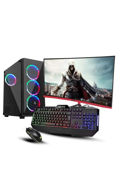 Gm-e125 I5-12400f 16gb 512ssd+2tb 4gb R9370 500w Dos +24" Monitör Oyuncu Bilgisayarı - 2