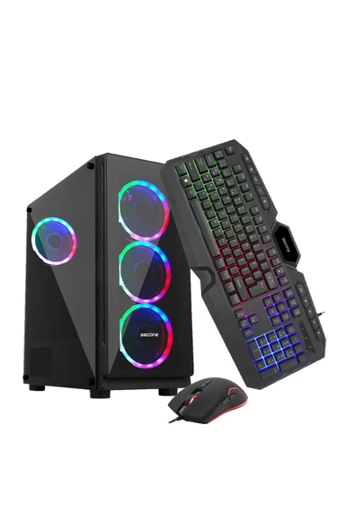 Gm-e125 I5-12400f 16gb 512ssd+2tb 4gb R9370 500w Dos +24" Monitör Oyuncu Bilgisayarı - 5