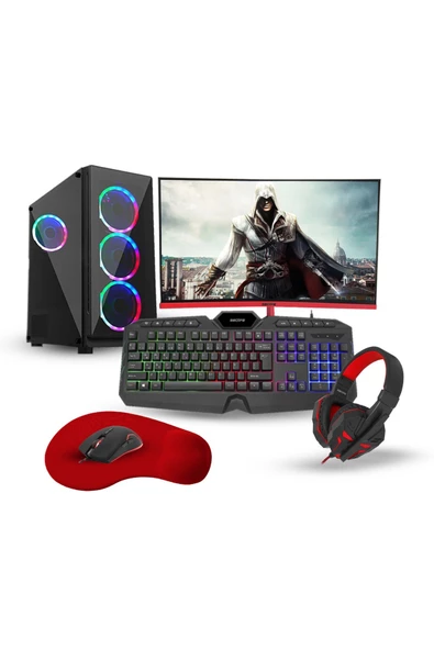 Gm-e125 I5-12400f 16gb 512ssd+2tb 4gb R9370 500w Dos +24" Monitör Oyuncu Bilgisayarı