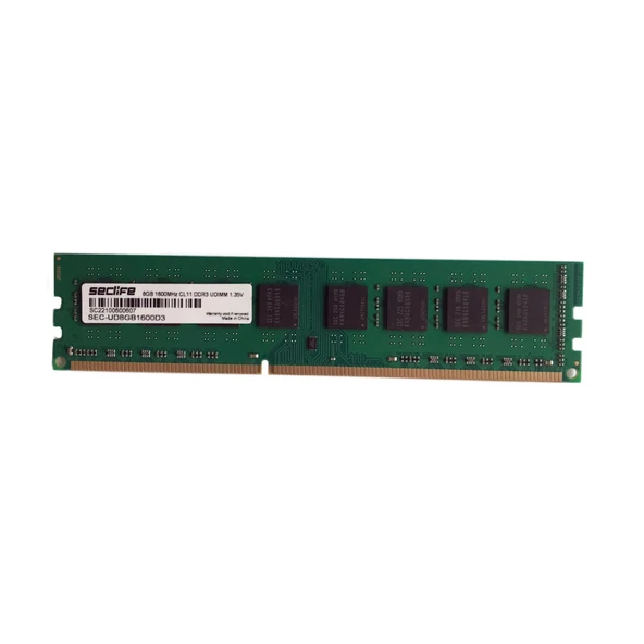 Seclife 8 GB 1600Mhz 1.35V CL11 16 Chip DDR3 Pc Ram