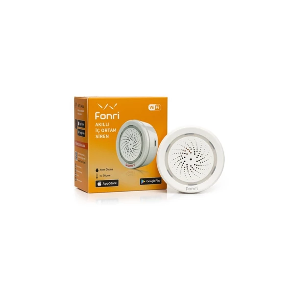 FONRİ NAS-AB02W0 WIFI Isı Nem Ölçer Akıllı İç Siren - 3