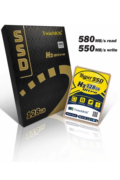 128gb 2.5" Sata3 Ssd (580mb-550mb/s) Tlc 3dnand Black