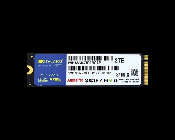 Twınmos 2 Tb M.2 Pcıe Gen3 Nvme Ssd 3600-3250mb Nvme2tb2280ap