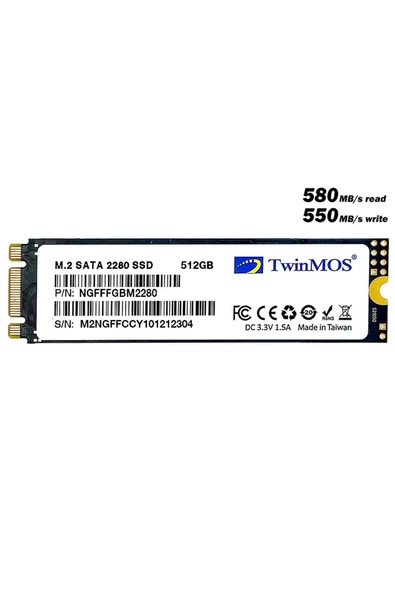 512gb M.2 2280 Sata3 Ssd (580mb-550mb/s) 3dnand - 3