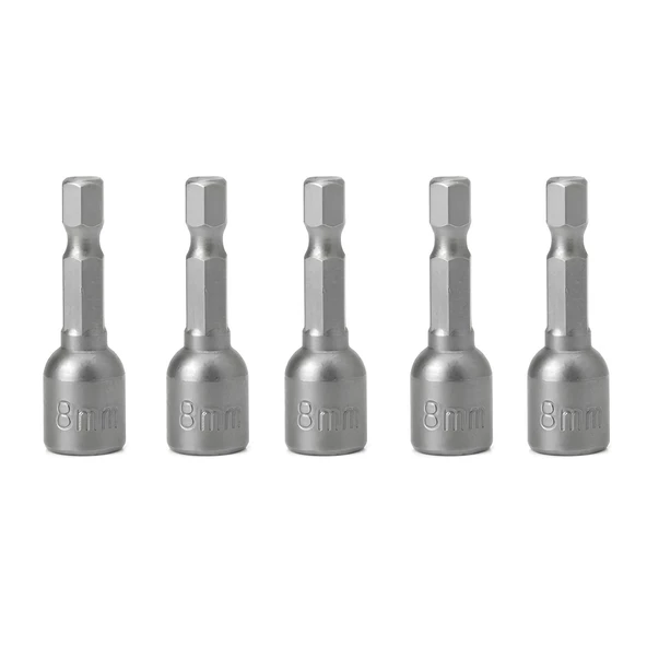 Manyetik Somun Civata Sıkma Adaptörü Çap 8 mm M8 Trapez Çatı Vidası Sıkma 8x65 mm Mıknatıslı 5 Adet - 4