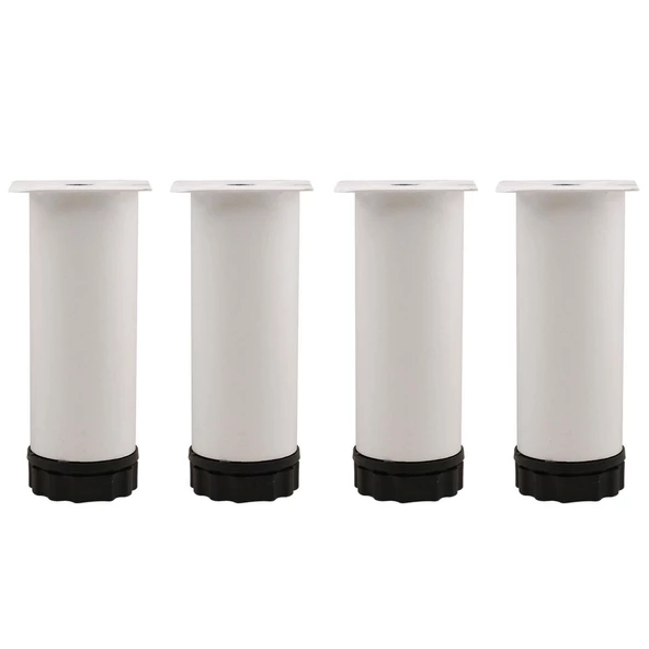 Ayarlanabilir Mobilya Kanepe Baza Koltuk Metal Destek Yükseltici Ayağı 15 cm Beyaz Ayakları 4 Adet - Resim 6