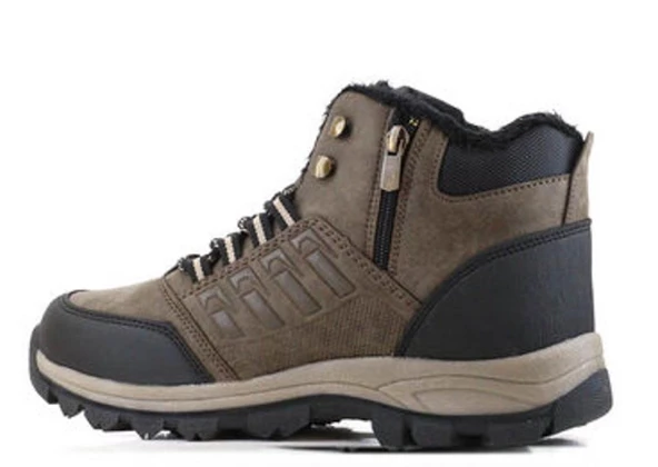 Erkek Kışlık Bot Bağlı ve Yandan Fermuarlı Suya Dayanıklı - 9