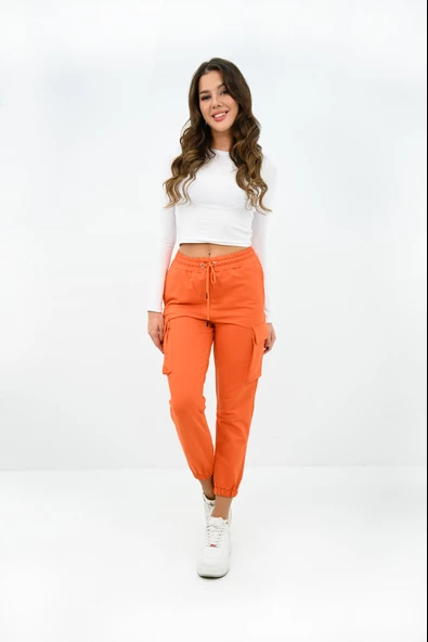 Kadın Kargo Cepli Pantolon 6193-23 - 8