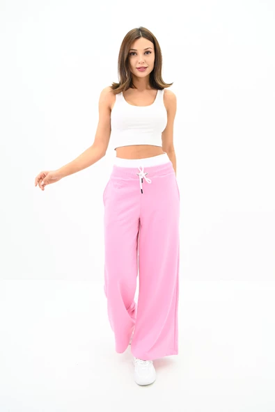 Kadın İspanyol Paça Yüksek Bel Eşofman Altı 6236-24