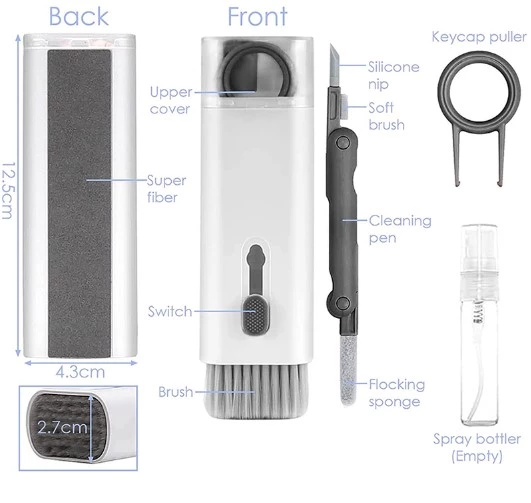 Çok Fonksiyonlu 7 Parça Klavye Ekran Kulaklık Temizleme Kiti - 5