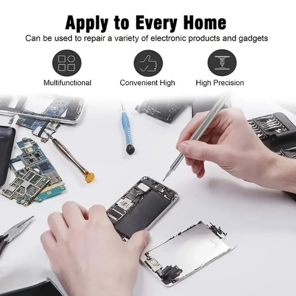 25 Parça Çok Fonksiyonlu Hassas Tornavida Seti - 4