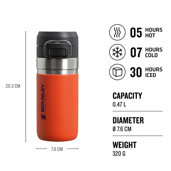 Stanley 10-09148-096 The Quick Flip Paslanmaz Çelik 0.47 L Termos - 2