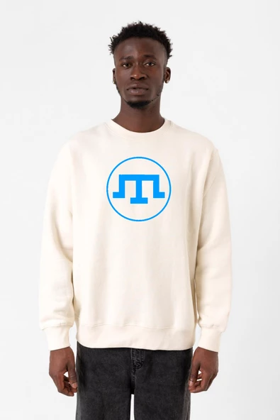 Kırım Tatar Tamga Ekru Erkek 2ip Sweatshirt