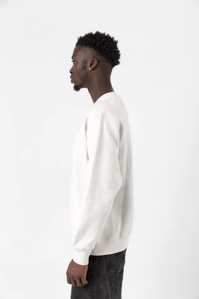 Kırım Tatar Tamga Beyaz Erkek 2ip Sweatshirt - 3